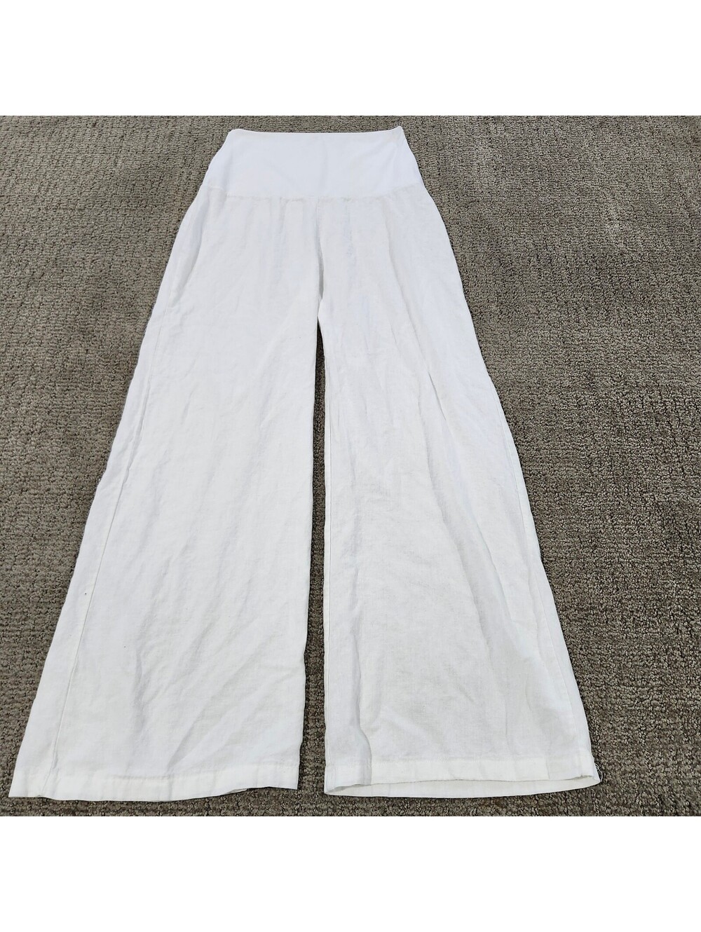 Carbon38 White Wide-Leg Lounge Pants